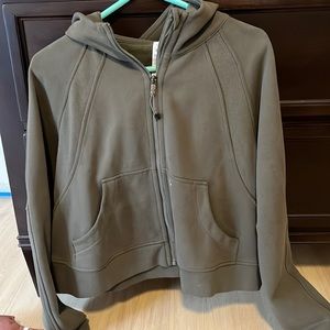 Scuba full zip hoodie crop